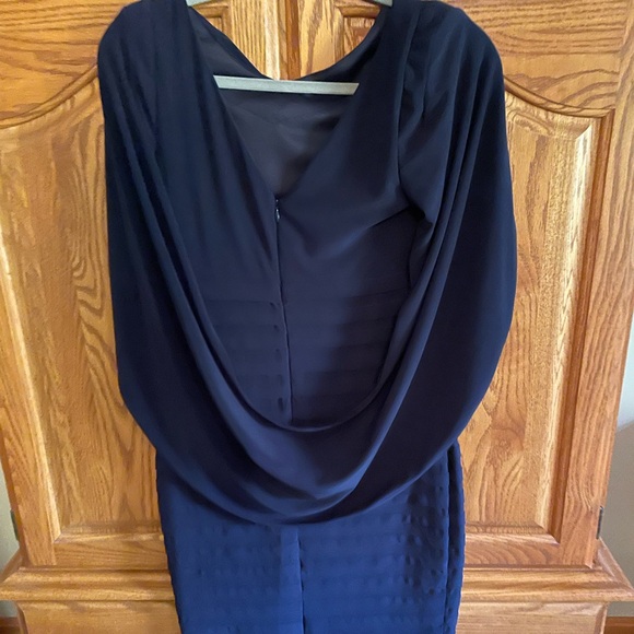 NWT Betsy & Adam draped cape midi dress - Picture 4 of 6